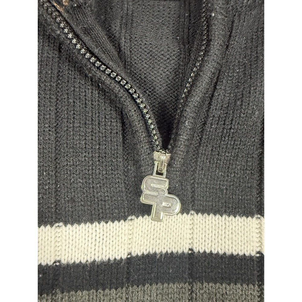 Southpole L Black White Gray 1/4 zip sweater - Picture 5 of 7